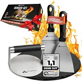 BERGVIBES Burger Smasher 3tlg.,Smash Burgerpresse. 