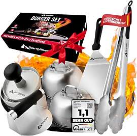BERGVIBES Burger Smasher, Smash Burger Set 6 TLG.