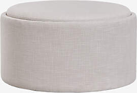 Berkeleni Runder Gepolsterter Pouf Mit Tablett Und 
