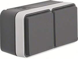 BERKER Berk AP-Steckdose SCHUKO 47843515 2fach