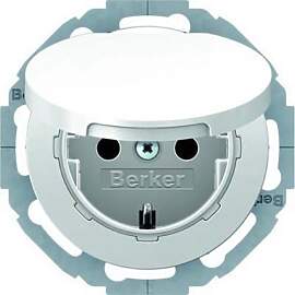 Berker SCHUKO-Steckdose pows/gl 47442089 m.
