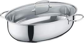 Berndes Edelstahlbräter mit Glas Deckel –