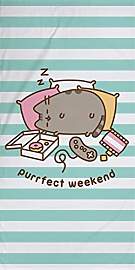 BERONAGE Pusheen Badetuch Purrfect Weekend in