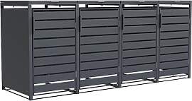 BESPACE Mülltonnenbox 4er Valto mit