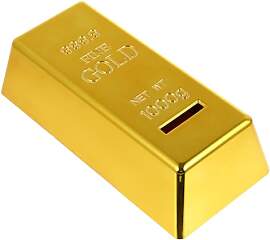 BESPORTBLE Gold Barren Sparbüchse mit Schlüssel