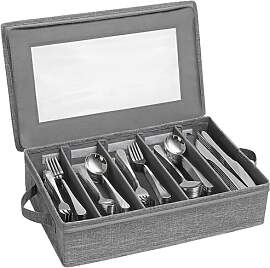 Besteckkasten mit Deckel, Besteck Aufbewahrungsbox 