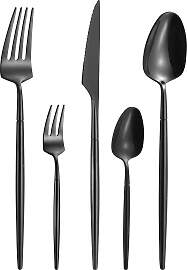 Besteckset Elegance Schwarz, 20-teilig