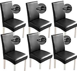 Bestenrose Stuhlhussen 6er/4er PU Leder Stuhlbezug 