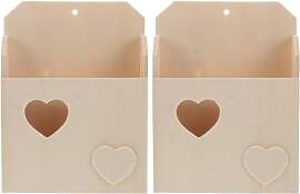 BESTonZON 2Er Set Holz Umschlagbox Bastelkiste