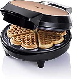 Bestron Waffeleisen für klassische Herzwaffeln,