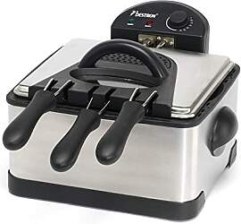 Bestron XL Öl-Fritteuse mit 3 Frittierkörben,