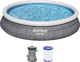 Bestway Fast Set Aufstellpool-Set mit Filterpumpe