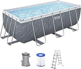 Bestway Power Steel Frame Pool Set mit Filterpumpe 