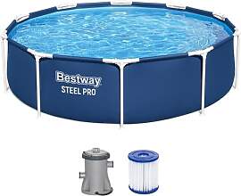 Bestway Steel Pro Frame Pool Set mit Filterpumpe