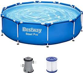 Bestway Steel Pro Frame Pool-Set mit Filterpumpe
