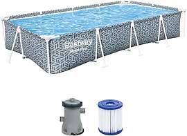 Bestway Steel Pro Frame Pool Set mit Filterpumpe