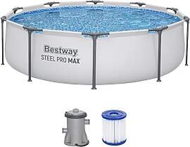 Bestway Steel Pro Max™ Frame Pool-Set, rund, mit 