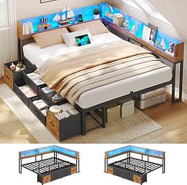 Bett 140x200 mit Stauraum Schlafsofa mit