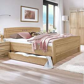 Bett Bloomfield Komfort Eiche teilmassiv mit