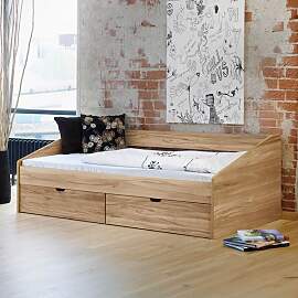 Bett Dänemark Komfort Kiefer/Kernbuche Massivholz 