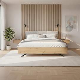 Bett Dormio Eiche/ Champagner ca. 180x200 cm