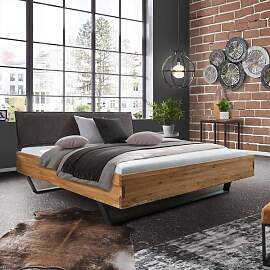 Bett Halesia Komfort Wildeiche Massivholz