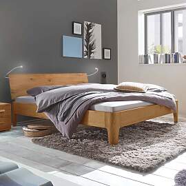 Bett Lugo Komfort Eiche Massivholz