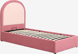 Bett Mit Aufklappbarem Bettkasten Aus Lammfell