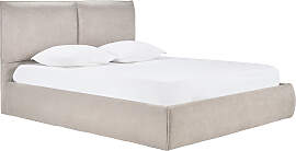 Bett mit Bettkasten 2 Plätze 160x200 cm in beige