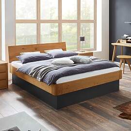 Bett Otavalo Komfort Eiche Massivholz mit