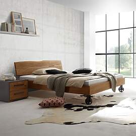 Bett Rivoche Wildeiche Massivholz