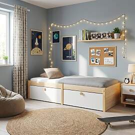 Bett Saffar Komfort Kiefer Massivholz mit