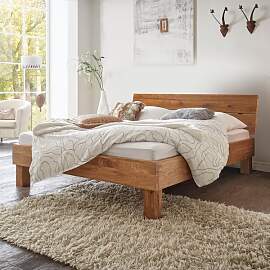 Bett Soria Wildeiche Massivholz