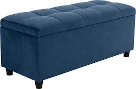 Bettbank "Abgesteppt", blau, B:100cm