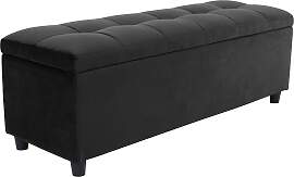 Bettbank "Abgesteppt", schwarz, B:120cm