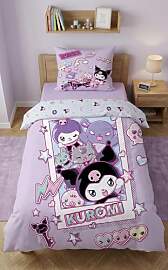 Bettbezug Kuromi 140 x 200 cm mit Kissenbezug 70 x 
