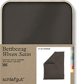 Bettbezug SCHLAFGUT "Woven Satin", beige 
