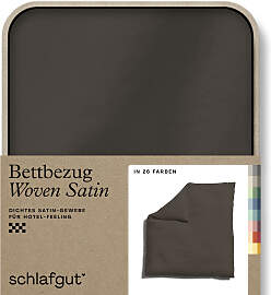Bettbezug SCHLAFGUT "Woven Satin", beige 