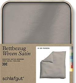 Bettbezug SCHLAFGUT "Woven Satin", beige 