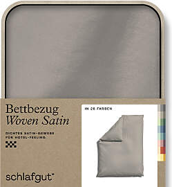 Bettbezug SCHLAFGUT "Woven Satin", beige 