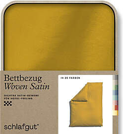 Bettbezug SCHLAFGUT "Woven Satin", gelb