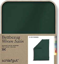 Bettbezug SCHLAFGUT "Woven Satin", grün 