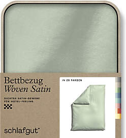 Bettbezug SCHLAFGUT "Woven Satin", grün 