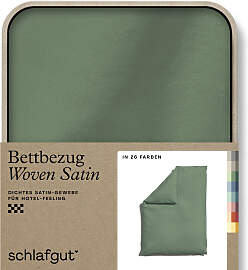 Bettbezug SCHLAFGUT "Woven Satin", grün 