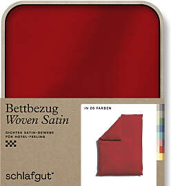 Bettbezug SCHLAFGUT "Woven Satin", rot