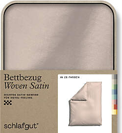 Bettbezug SCHLAFGUT "Woven Satin", rot