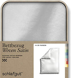 Bettbezug SCHLAFGUT "Woven Satin", weiß 