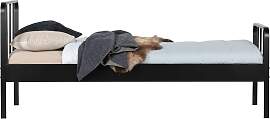 Bettgestell Mees aus Metall, modern, schwarz,