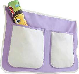 Betttasche "Stofftasche", lila/beige
