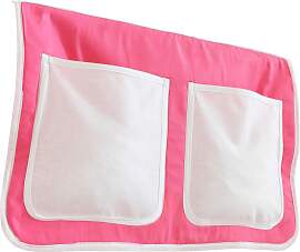 Betttasche "Stofftasche", rosa/weiß